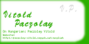 vitold paczolay business card